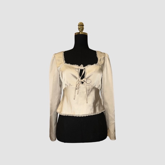 Satin Lace Top - Picture 1 of 4